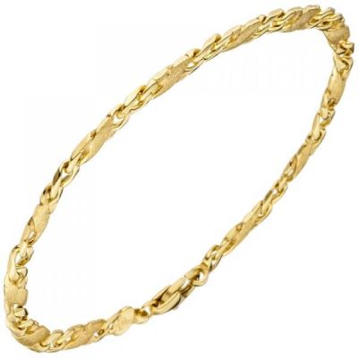 Armband 585 Gold Gelbgold teil matt 21 cm Goldarmband | 50523 / EAN:4053258351505