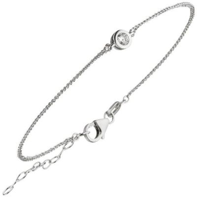 Armband 925 Sterling Silber 1 Zirkonia 19 cm Silberarmband | 52151 / EAN:4053258458273