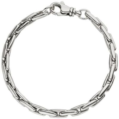 Armband 925 Sterling Silber rhodiniert 19 cm Karabiner 4,6 mm breit | 40962 / EAN:4053258224380