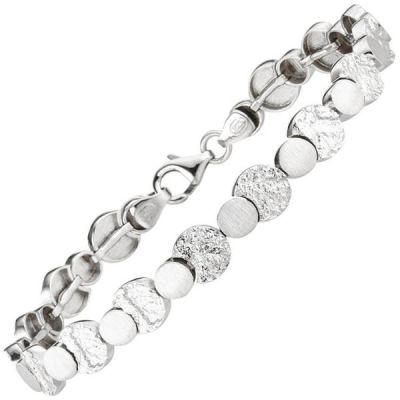 Armband aus 925 Sterling Silber gehämmert 19 cm Silberarmband | 52461 / EAN:4053258509197