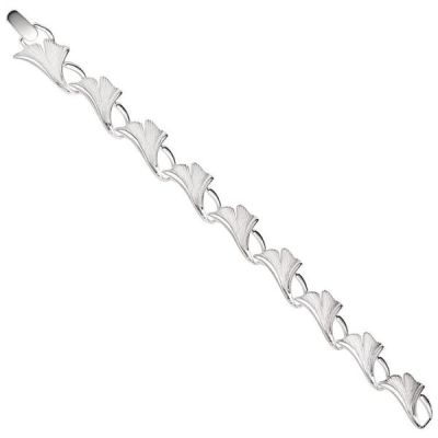 Armband Ginko Ginkgo 925 Sterling Silber mattiert 19 cm - 12 mm | 38097 / EAN:4053258101926