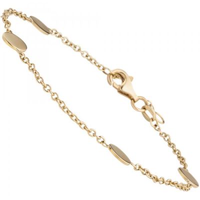 Armband mit Plättchen 375 Gold Gelbgold 19 cm | 53759 / EAN:4053258531723