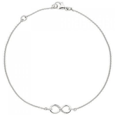 Armband Unendlichkeit 925 Sterling Silber 7 Zirkonia 19,5 cm | 50314 / EAN:4053258356265