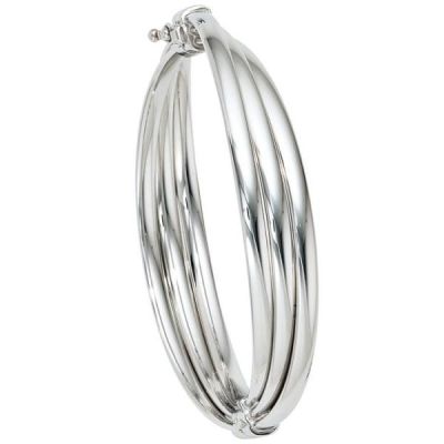 Armreif 925 Sterling Silber rhodiniert Klappverschluss | 40585 / EAN:4053258218884