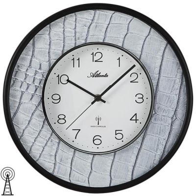 Atlanta 4540/4 Wanduhr Funk Funkwanduhr analog hell-grau rund | 53274 / EAN:4026934454043