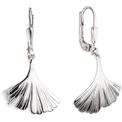 Boutons Ginko Ginkgo 925 Sterling Silber rhodiniert Ohrringe Ohrhänger | 44977 / EAN:4053258292969