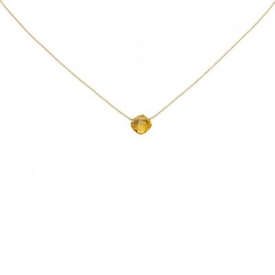 Collier 750 Gold Gelbgold 1 Citrin orange 45 cm | 51899 / EAN:4053258457191