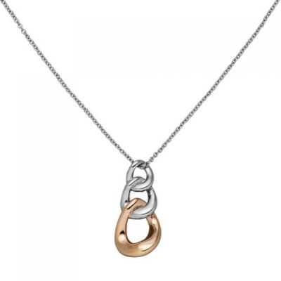 Collier Edelstahl rotgoldfarben beschichtet 45 cm Karabiner | 52068 / EAN:4053258457771