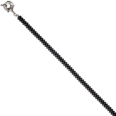 Collier Edelsteinkette Hämatin matt 45 cm Halskette Kette | 45085 / EAN:4053258294116