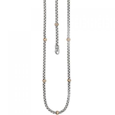 Collier Halskette 585 Gold Weißgold Rotgold bicolor 65 Diamanten 45 cm | 49214 / EAN:4053258344231