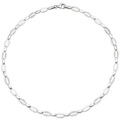 Collier Halskette 925 Silber 168 Zirkonia 45 cm Kette Silberkette | 52438 / EAN:4053258510759