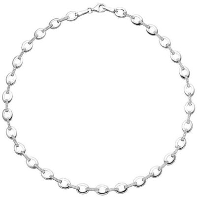 Collier Halskette 925 Sterling Silber 196 Zirkonia 45 cm Kette Silberkette | 52444 / EAN:4053258460726