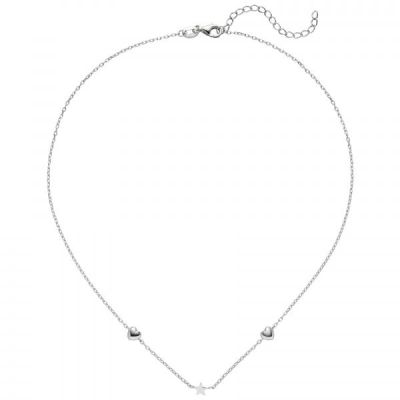 Collier Halskette Herz Stern 925 Sterling Silber 43 cm | 54221 / EAN:4053258541333