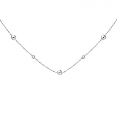 Collier Herz Kugel 925 Sterling Silber 45 cm Silberkette Federring | 52145 / EAN:4053258458228