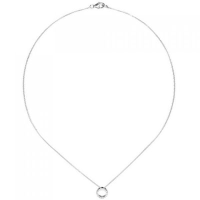 Collier / Kette mit Anhänger 925 Sterling Silber 16 Zirkonia 43 cm | 49149 / EAN:4053258341391