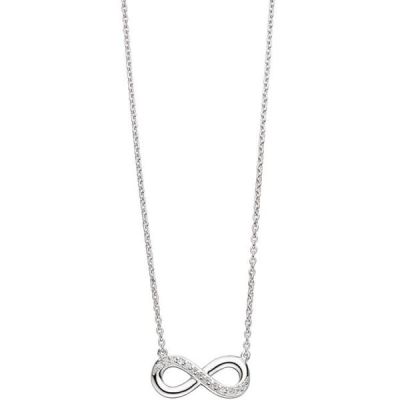 Collier Kette mit Anhänger Unendlichkeit 925 Silber mit Zirkonia 41 cm | 45464 / EAN:4053258298862