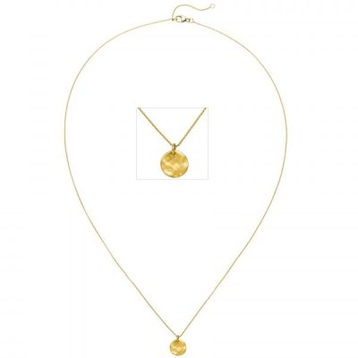 Collier mit Anhänger 750 Gold Gelbgold matt 45 cm | 53312 / EAN:4053258519080