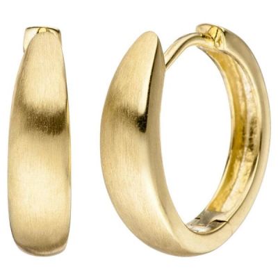 Creolen 333 Gold Gelbgold matt mattiert Ohrringe Goldcreolen | 46362 / EAN:4053258308622