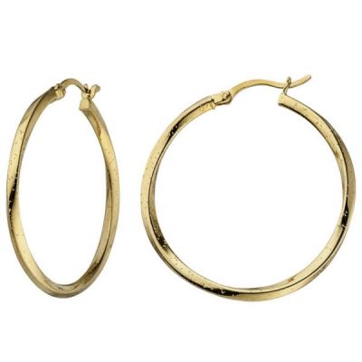 Creolen 925 Silber gold vergoldet 33,9 mm Ohrringe | 51132 / EAN:4053258365113