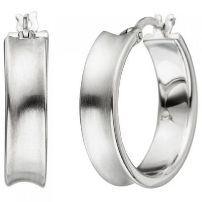 Creolen 925 Sterling Silber matt 20 mm Ohrringe Silbercreolen | 48323 / EAN:4053258329146