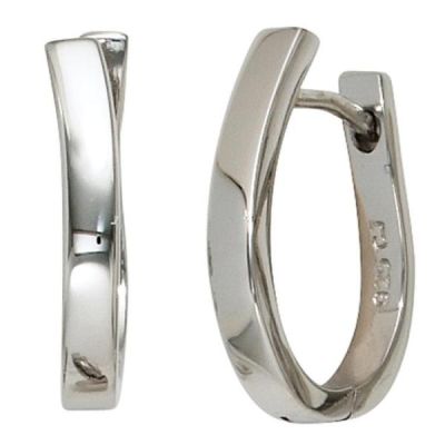 Creolen 925 Sterling Silber rhodiniert Ohrringe 16,5 mm hoch | 40622 / EAN:4053258219317