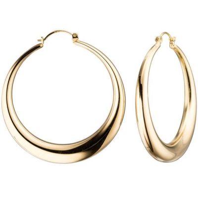 Creolen rund 333 Gold Gelbgold 39,8 mm Goldohrringe Goldcreolen | 45158 / EAN:4053258295182