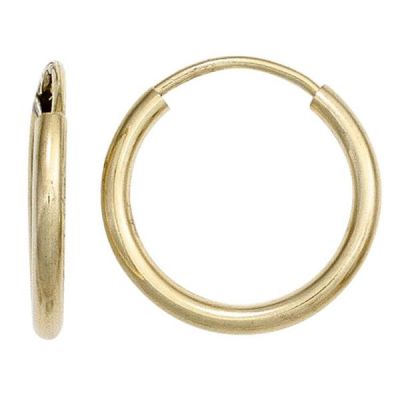 Creolen rund 585 Gelbgold 1,8 mm breit Ohrringe | 42244 / EAN:4053258247778