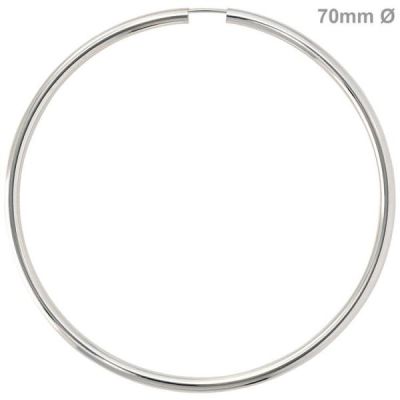 Creolen rund 925 Sterling Silber 70 mm Ohrringe Silberohrringe | 38050 / EAN:4053258095539