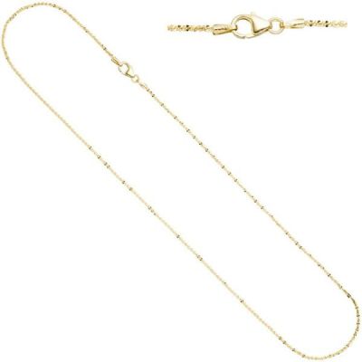 Criss-Cross Kette 333 Gelbgold 1,3 mm 40 cm Gold Halskette Karabiner | 45321 / EAN:4053258297216