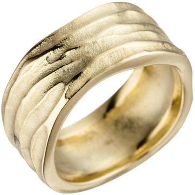 Damen Ring 585 Gold Gelbgold matt mattiert Goldring | 46881 / EAN:4053258314944