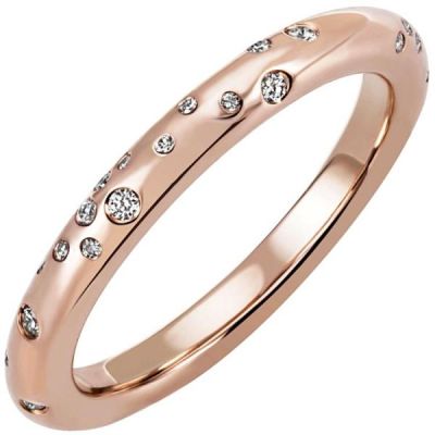 Damen Ring 585 Gold Rotgold Ros©gold, 34 Diamanten | 50445 / EAN:4053258350546