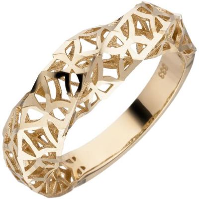 Damen Ring gedreht 333 Gelbgold Goldring | 53655 / EAN:4053258537299