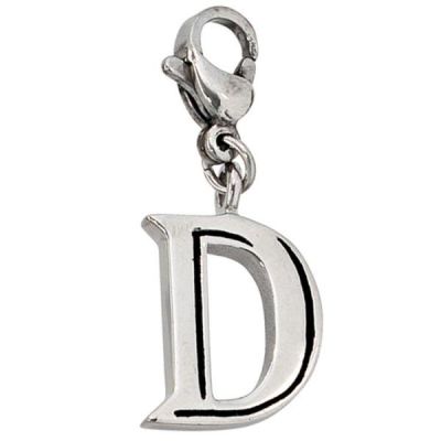 Einhänger Charm Buchstabe D Edelstahl | 38468 / EAN:4053258105641