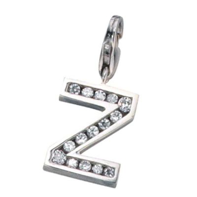 Einhänger Charm Buchstabe Z 925 Sterling Silber mit Zirkonia | 36006 / EAN:4053258084144