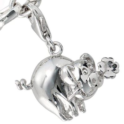 Einhänger Charm Glücksschwein 925 Sterling Silber Glücksbringer | 35211 / EAN:4053258094860