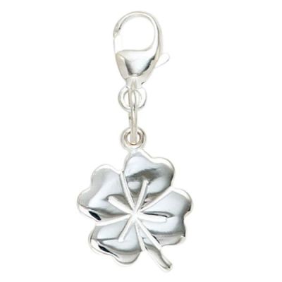 Einhänger Charm Kleeblatt 925 Sterling Silber rhodiniert | 40527 / EAN:4053258217580