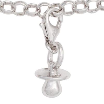 Einhänger Charm Schnuller 925 Sterling Silber rhodiniert | 43152 / EAN:4053258261330