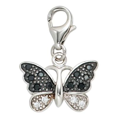 Einhänger Schmetterling 925 Sterling Silber rhodiniert, Zirkonia | 40526 / EAN:4053258217573