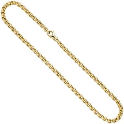 Erbskette 585 Gelbgold 6,1 mm 45 cm Halskette Goldkette Karabiner | 39944 / EAN:4053258210079