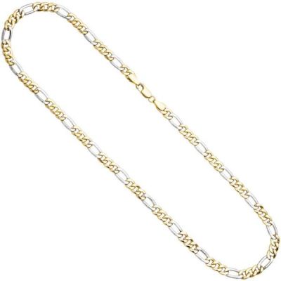 Figaro Collier 333 Gelbgold Weißgold kombiniert 50 cm - 5,7 mm | 41318 / EAN:4053258230909