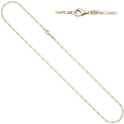 Figarokette 585 Gelbgold diamantiert 1,7 mm 50 cm Halskette Goldkette | 50946 / EAN:4053258362600