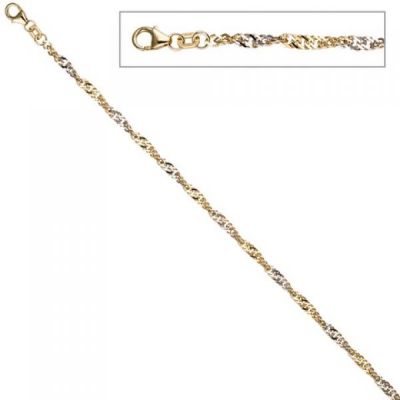 Fußkettchen Fußkette 925 Sterling Silber gold vergoldet 2,9 mm 25 cm Karabiner | 45332 / EAN:4053258297322