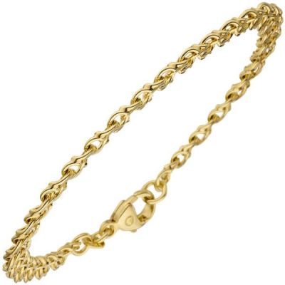 Garibaldiarmband 585 Gelbgold 19 cm - 5,2 mm Goldarmband Karabiner | 37417 / EAN:4053258063200