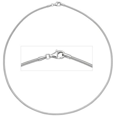 Halsreif 925 Sterling Silber rhodiniert 1,8 mm 42 cm Karabiner | 43648 / EAN:4053258270196