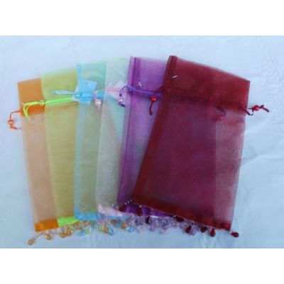 Hellgrün - Organza Säckchen in 6 Farben, 27 x 12 cm | 1222 / EAN:4019581561653