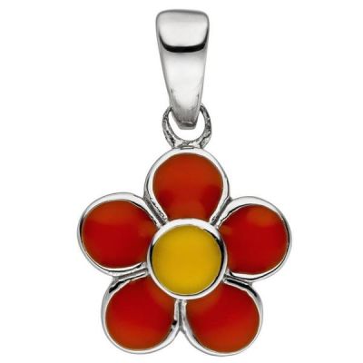 Kinder Anhänger Blume 925 Sterling Silber Silberanhänger | 51101 / EAN:4053258364277