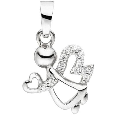 Kinder Anhänger Engel 925 Sterling Silber 12 Zirkonia | 53353 / EAN:4053258519844