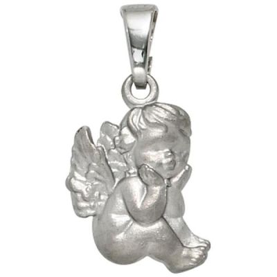 Kinder Anhänger Engel Schutzengel 925 Sterling Silber mattiert Kinderanhänger | 36028 / EAN:4053258085035