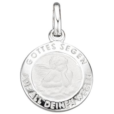 Kinder Anhänger Engel Schutzengel 925 Sterling Silber mattiert | 45387 / EAN:4053258298060