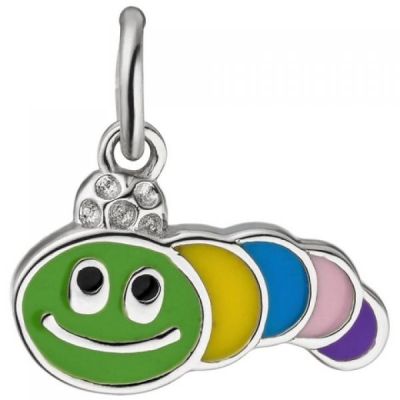 Kinder Anhänger Raupe bunt 925 Sterling Silber Silberanhänger | 50390 / EAN:4053258354421